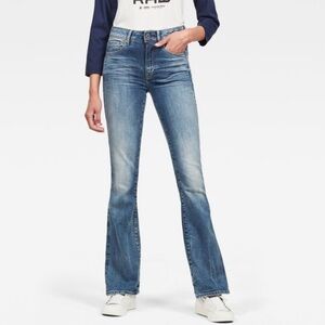 G-Star Bootleg Low Rise Flare Mini Boot Medium Wash Jean
